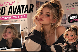 create a custom 3d toy avatar