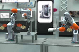 animate industrial robot arms, robots, rendring and simulation