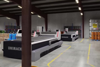 create cinematic 3d architectural animation, warehouse walkthrough animation