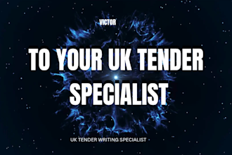 write an outstanding uk tender bids, nhs tender, bid proposal, cleaning tender