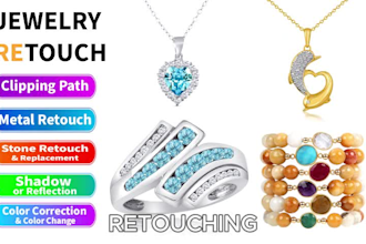 do jewelry retouching, color change, and stone replacement