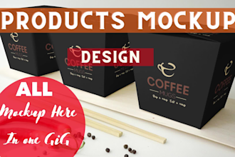 create 3d digital products mockup