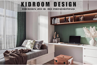 design your 3d bedroom, kids room, closet interior