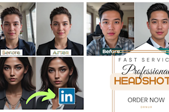 create headshots for linkedin, realistic ai custom avatar, outfit change