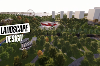 create 3d architectural master plans with realistic rendering and video flyover