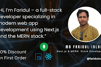 develop a modern web app using  next js with mongodb or mysql or firestore