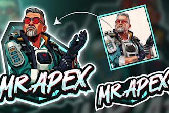 do custom and trendy gaming logo design and twitch avatar