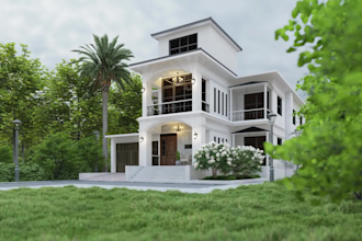 do 3d modeling and rendering for exterior and landscape architecture