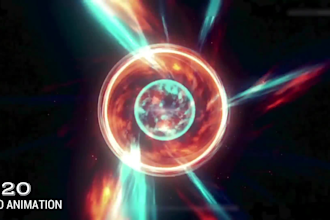 create an elegant and glowing circles logo animation intro for your brand