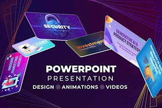 redesign business presentation slides and make powerpoint animation video