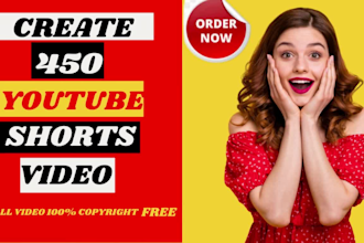 create youtube shorts channel with 450 bulk viral yt shorts videos of any topic