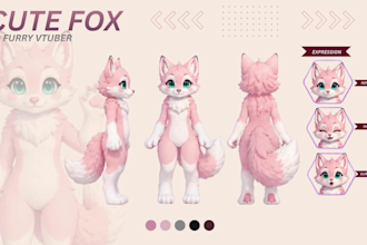 create custom 3d furry vtuber model