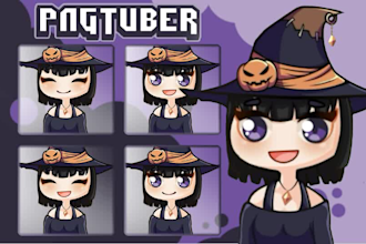 draw custom chibi pngtuber for your stream