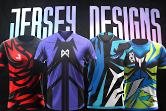 create custom esports, sports, professional jersey and sublimation design