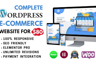 create wordpress ecommerce website, woocommerce store