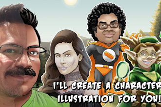 create a family or original character comic style illustration