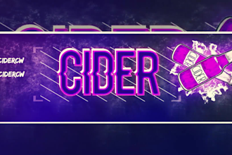 design attractive youtube, twitch banner for you