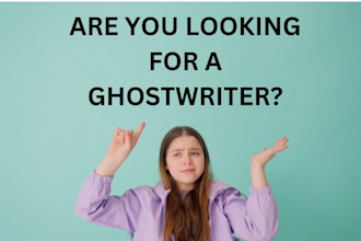 ghostwrite your fiction story for ebook or novel
