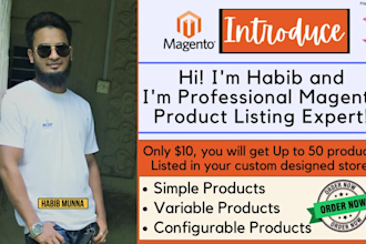 do manually magento product listing or magento product uploading and data entry