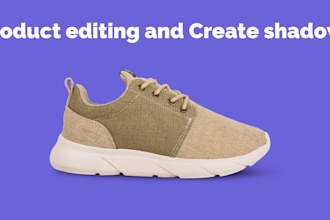 do professional product photo editing and shadow creation