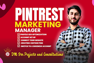 be your pinterest marketing manager for traffic, SEO, and pin design