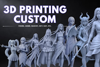sculpt custom 3d characters and figurines for 3d printing