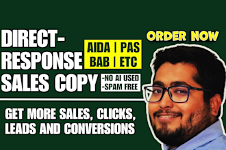 write high converting sales copy, website copy for ecommerce