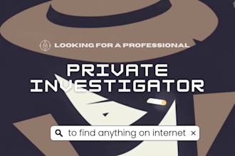 do private investigation, skip tracing and deep web intel