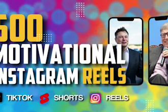 create 500 engaging viral motivational instagram reels and youtube shorts