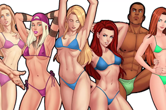 draw a nsfw art of your favorite character in comic style