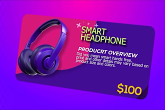 create product promo video for ig and fb or any website