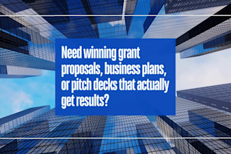 do grant proposal, writing, business plan, pitch deck, rfq, rfp, itt, 501c3, rfi