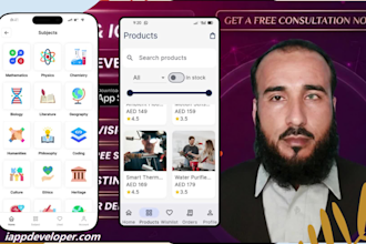 build android ios app development ai mobile app developer flutter react native