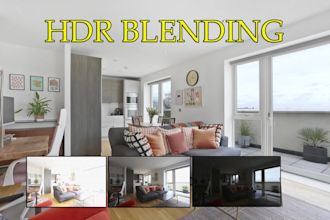 edit hdr real estate photos with single or multiple exposures professionally