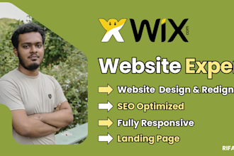 design or redesign wix website, responsive landing page, ecommerce website, seo