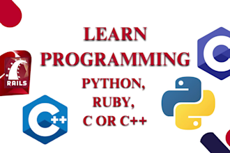 teach programming python, ruby or c, ruby and  python tutor
