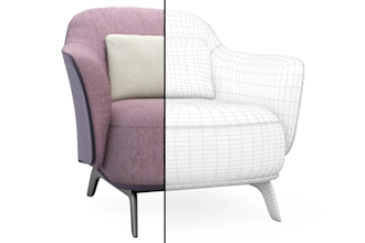 create a nice 3d furniture modeling and rendering