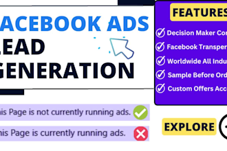 b2b lead generation of companies not running facebook ads