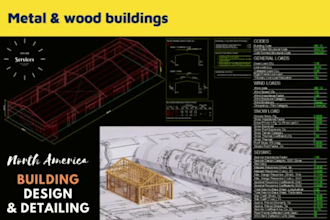 metal and wood building design drawings
