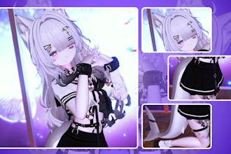 live2d, 3d vrchat character vtuber face rig sfm model avatar lip scync upload
