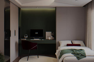 create 3d interior renders for residential spaces
