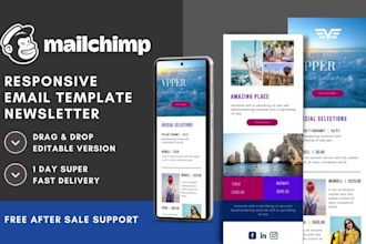 design responsive mailchimp email template newsletter