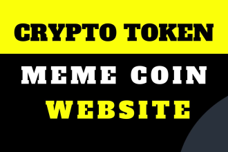 create crypto website, token or meme website