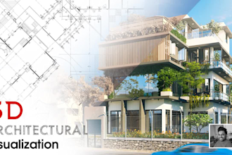 do photorealistic house exterior 3d visualization