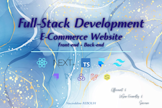 build ecommerce website using react js, next js and laravel php