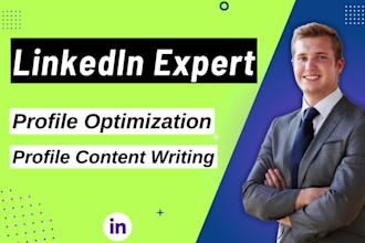 create, manage, write, and optimize linkedin profile with content and design