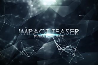 create a metallic cinematic intro teaser title promo video