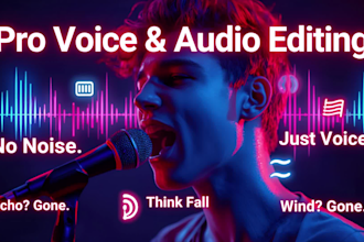 remove background noise, wind, echo from a video or audio file