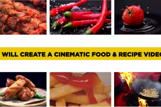 create cinematic food and recipe videos for you