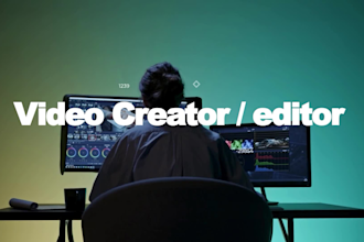 professional video editor with a modern, futuristic editing